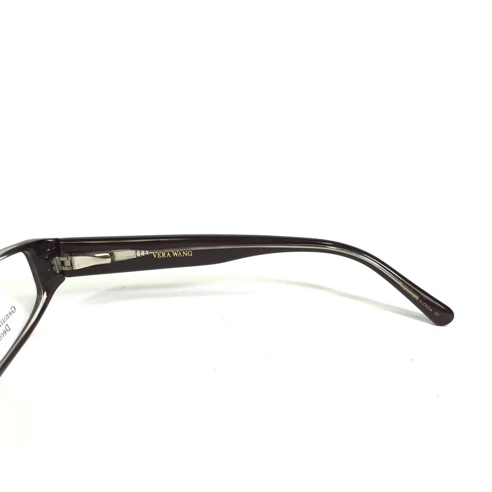 Vera Wang Eyeglasses Frames V033 CS Brown Rectangular Cat Eye Full Rim 49-16-132